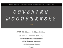 Tablet Screenshot of coventrywoodburners.com